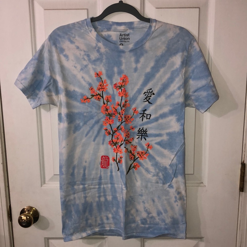 Japanese Cherry Blossom Tie Dye Tee